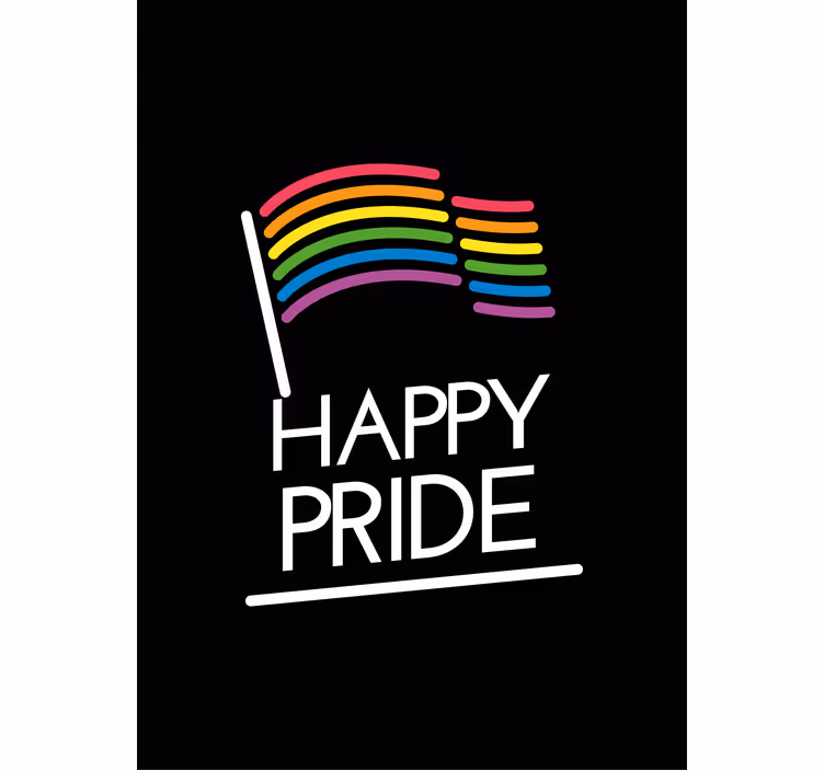 Tenda a rullo frasi messaggio bandiera arcobaleno - TenStickers