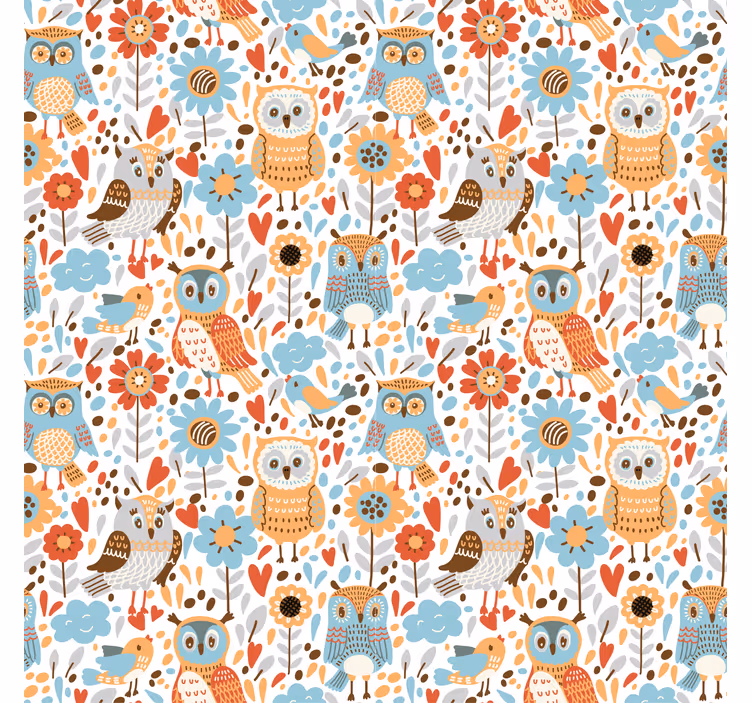 Tenda a rullo animali modello gufo affascinante - TenStickers