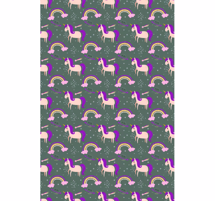Tenda a rullo cameretta modello unicorno viola - TenStickers