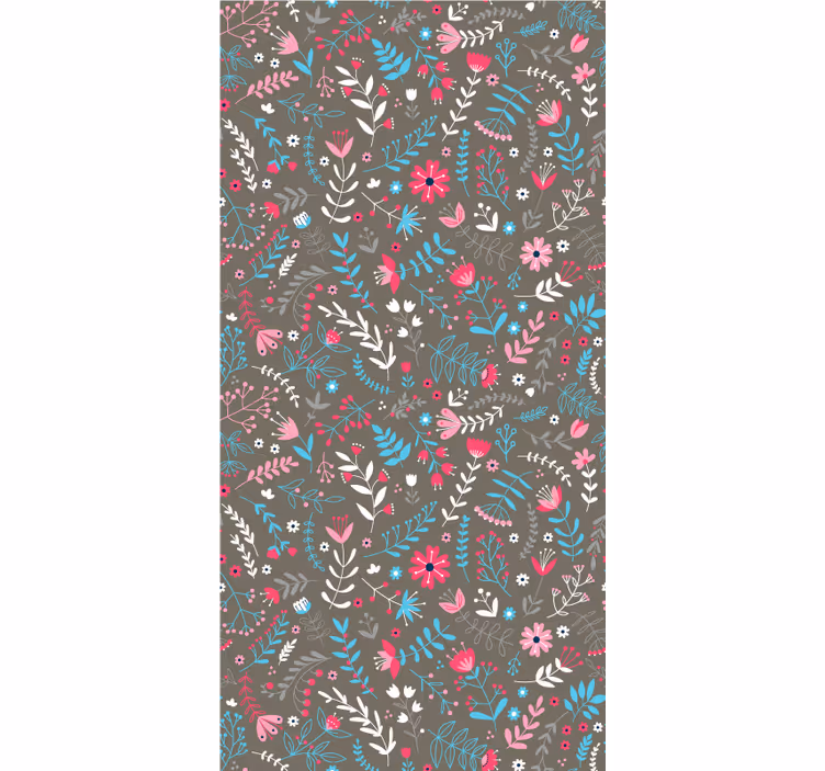 Tenda a rullo fiori e piante motivo a fiorellini colorati - TenStickers