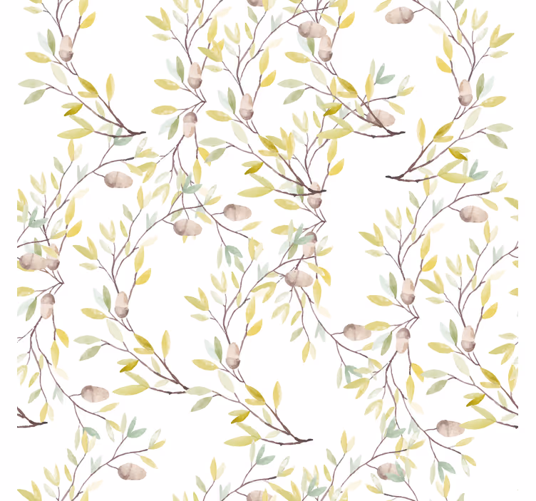 Tende a rullo con fiori da bagno Motivo originale di foglie - TenStickers