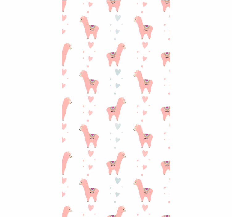 Tenda a rullo cameretta lama cuori d'amore - TenStickers