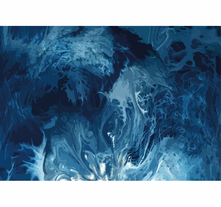 Tende a rullo motivi onde fluide dell'oceano - TenStickers