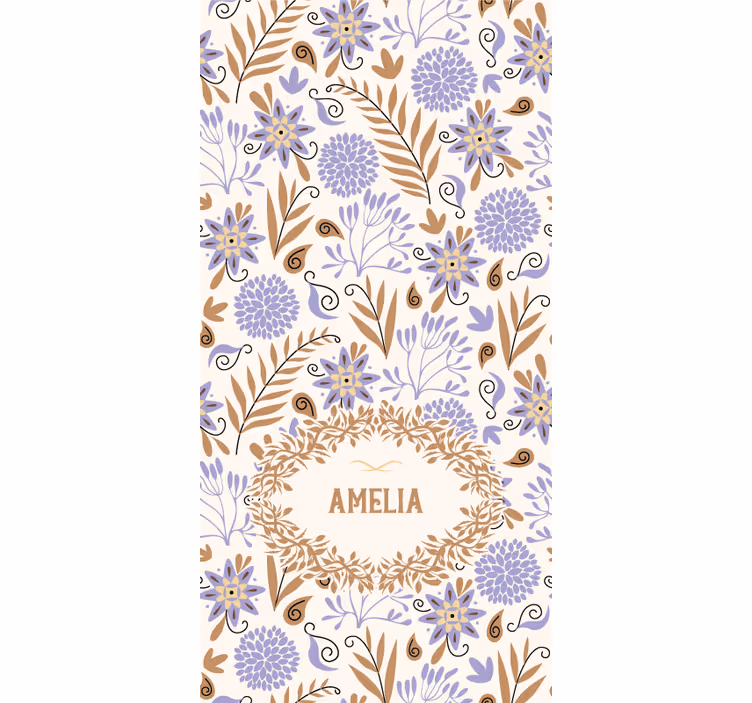 Tenda a rullo fiori design floreale personalizzato - TenStickers