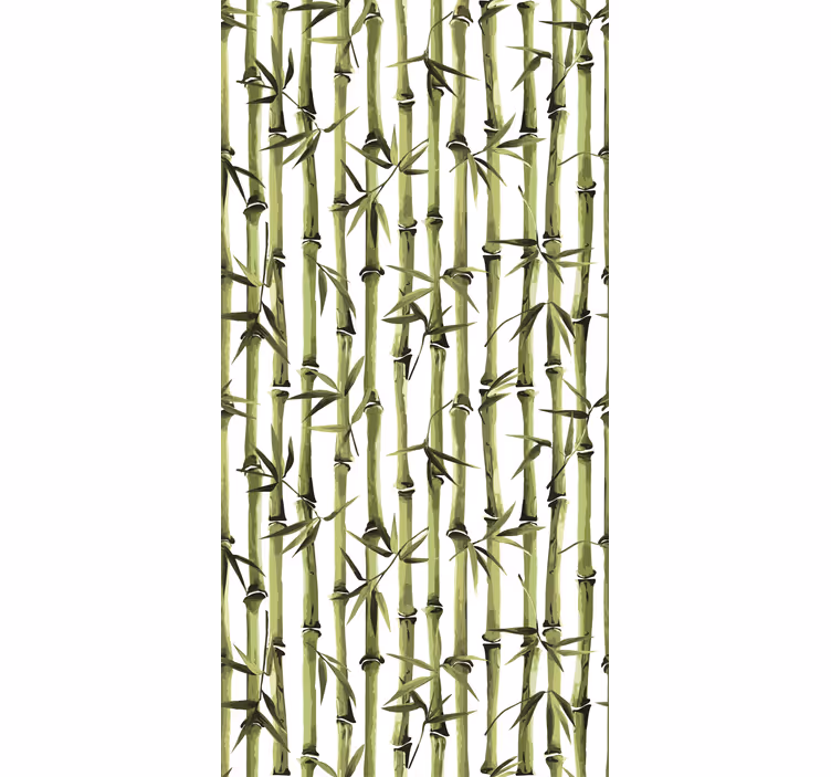 Tenda a rullo fiori e piante modello di foresta di bambù - TenStickers