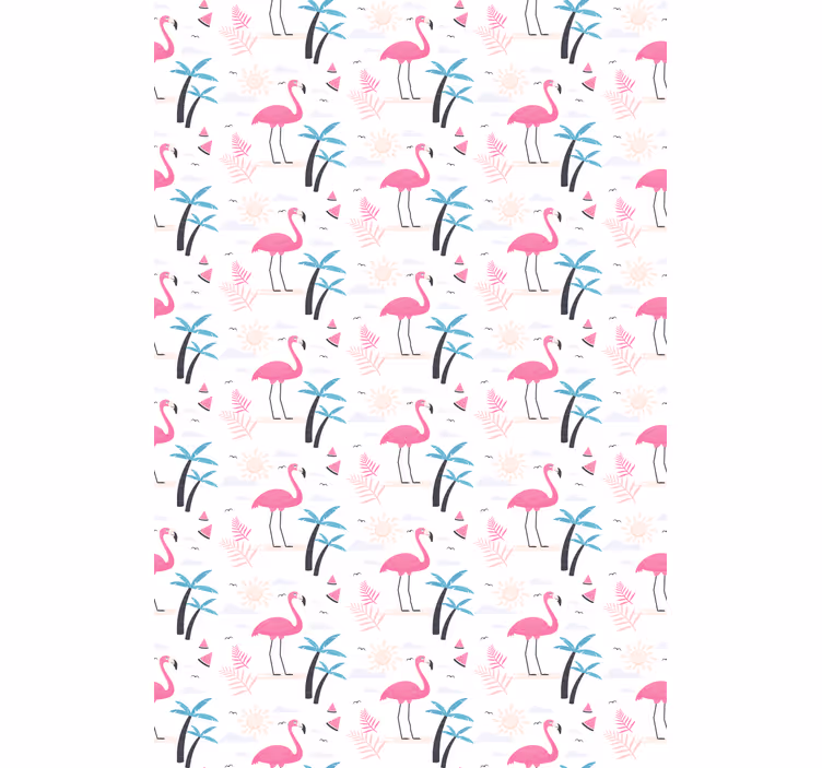Tenda a rullo animali motivo tropicale fenicottero - TenStickers