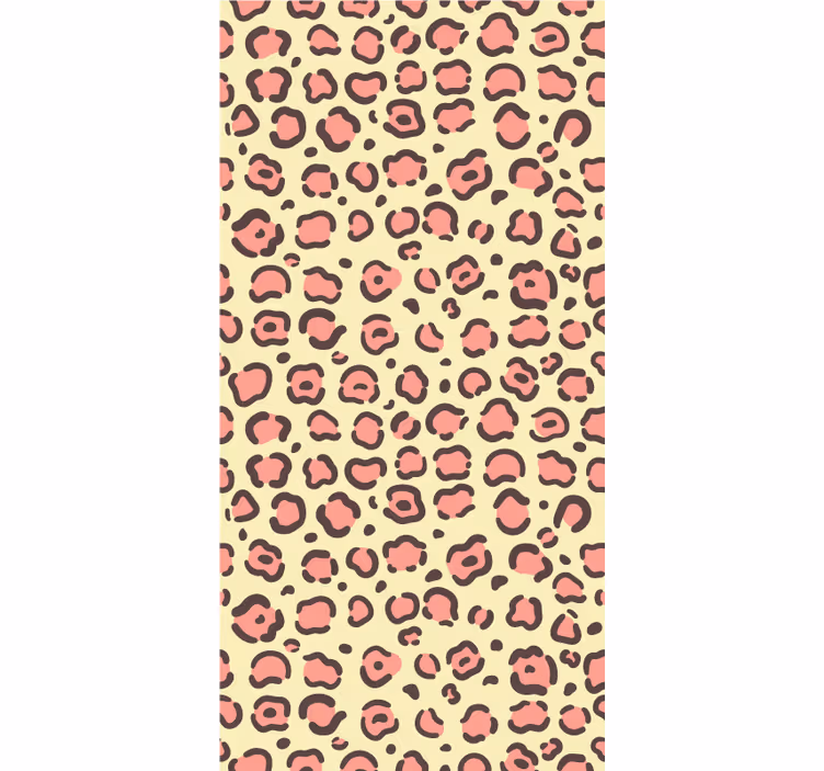 Tenda a rullo animali leopardo rosa e giallo - TenStickers