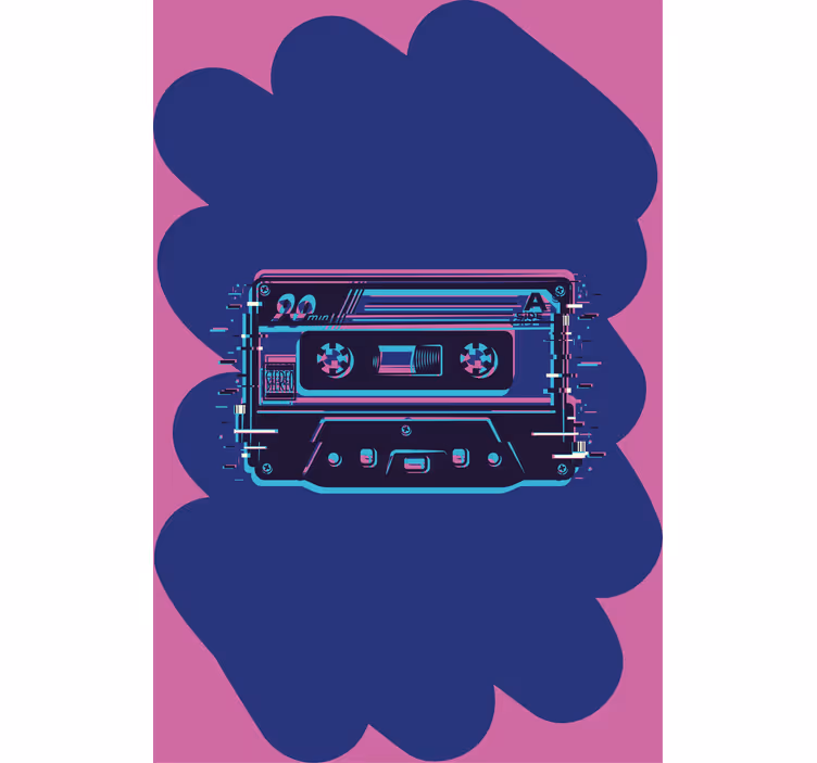 Tenda a rullo gamer illustrazione di cassetta retrò - TenStickers