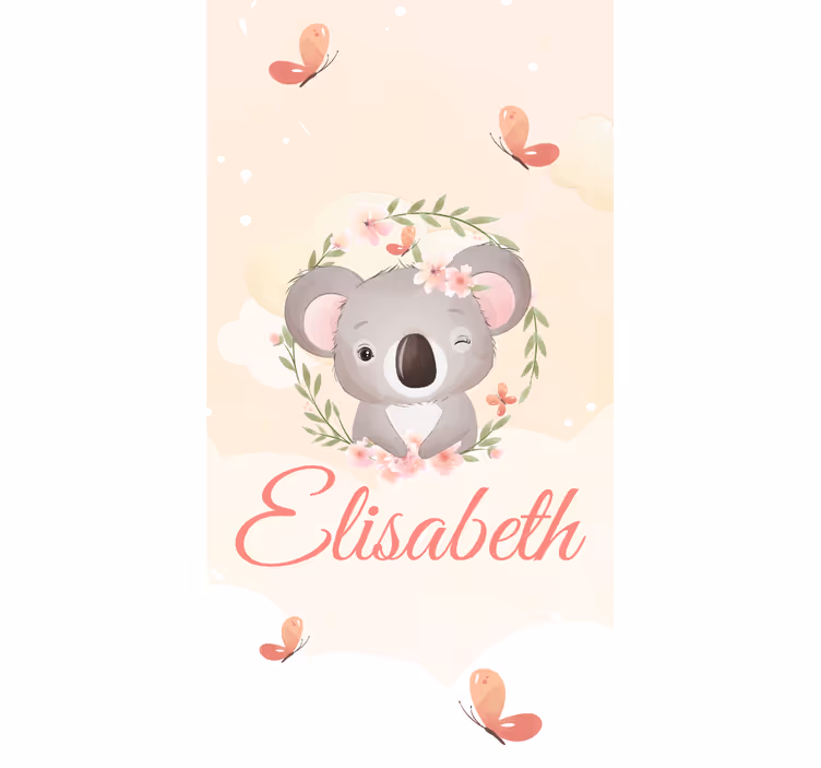 Tenda a rullo cameretta koala baby con nome - TenStickers