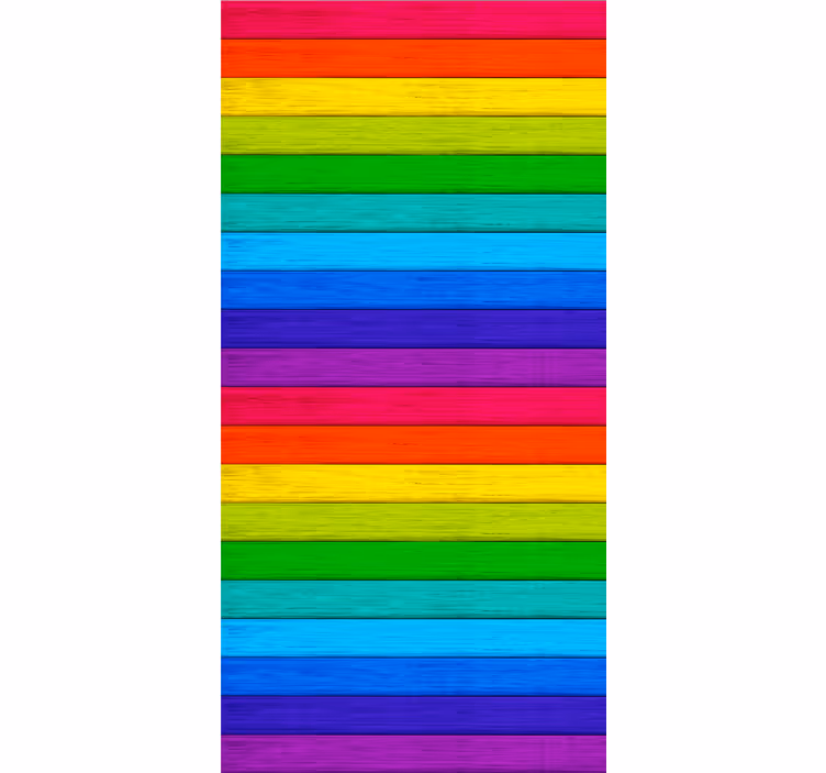Tende a rullo motivi assi di legno arcobaleno - TenStickers