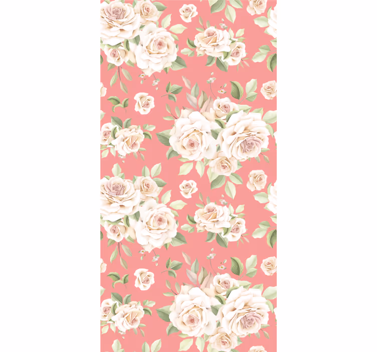 Tenda a rullo sala da pranzo motivo floreale di rose - TenStickers