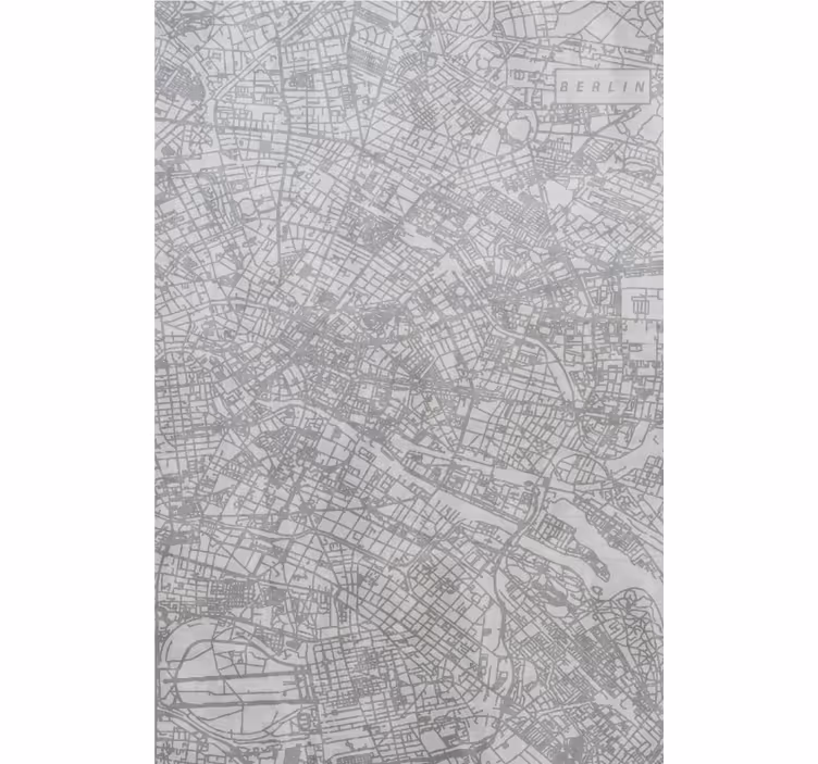 Tenda a rullo originale contorno della mappa della città - TenStickers