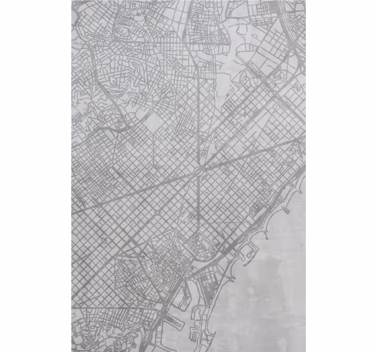 Tenda a rullo mappamondo modello di mappa della città - TenStickers