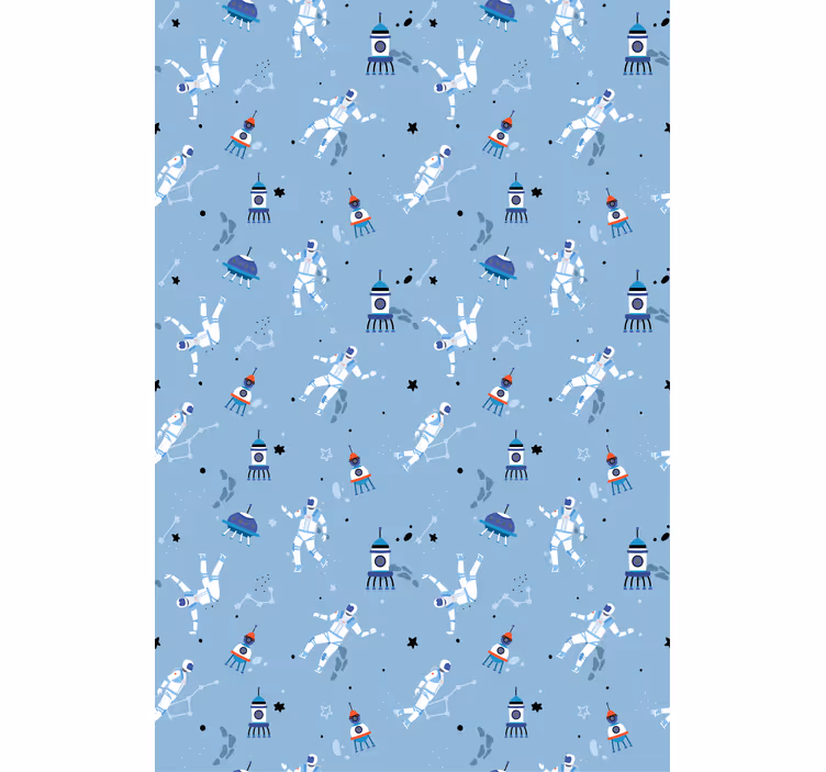 Tenda a rullo gamer astronauti e razzi - TenStickers
