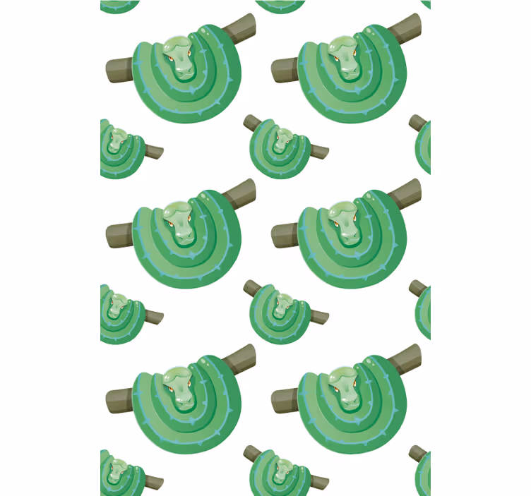 Tenda a rullo animali disegno del serpente verde - TenStickers