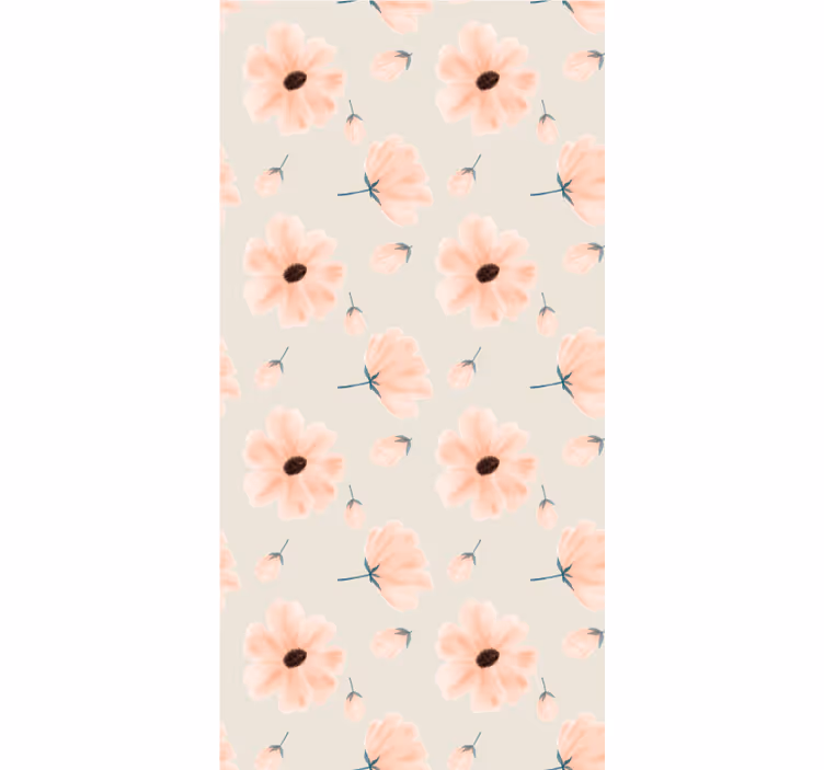 Tenda a rullo fiori e piante motivo floreale pastello - TenStickers