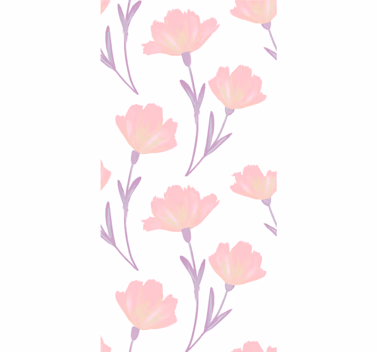 Tenda a rullo fiori tema della fioritura delicata - TenStickers