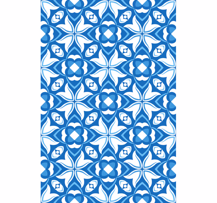 Tende a rullo motivi motivo blu intricato - TenStickers
