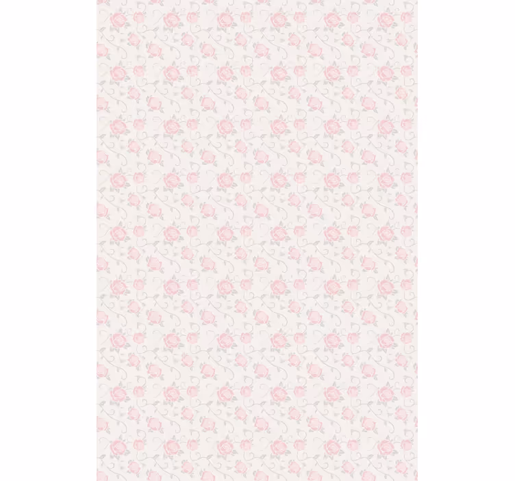 Tenda a rullo fiori delicate rose rosa - TenStickers