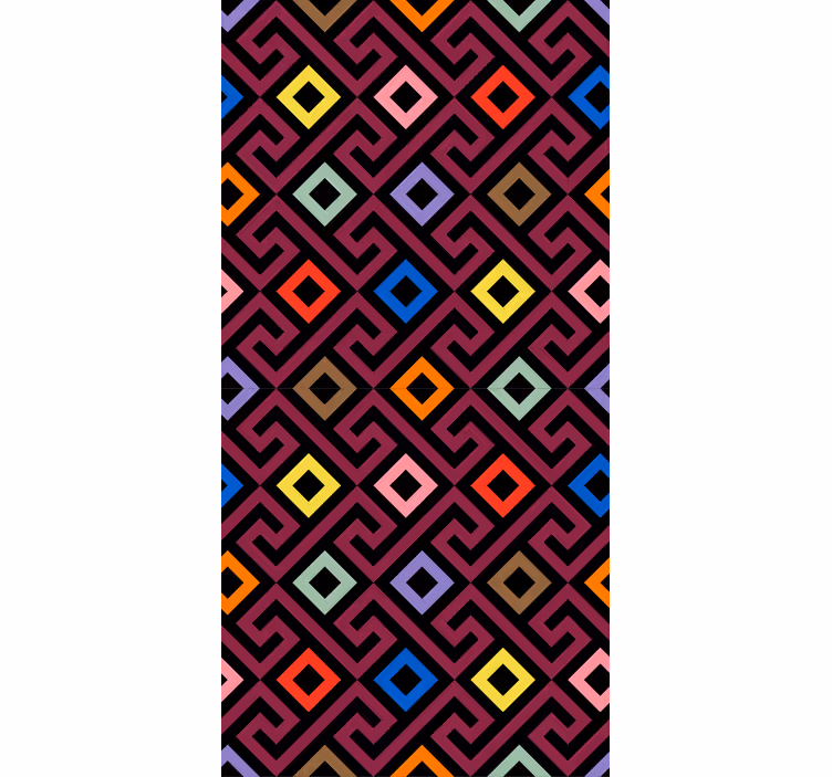 Tenda a rullo originale motivo a diamante geometrico - TenStickers