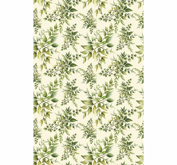 Tenda a rullo fiori e piante motivo verde rigoglioso - TenStickers