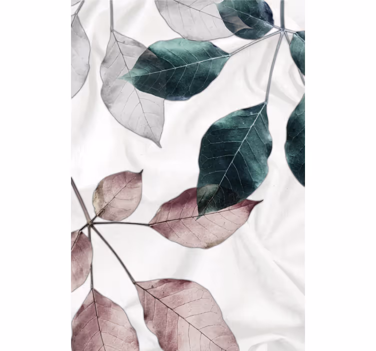 Tenda a rullo soggiorno tema botanico del fogliame - TenStickers