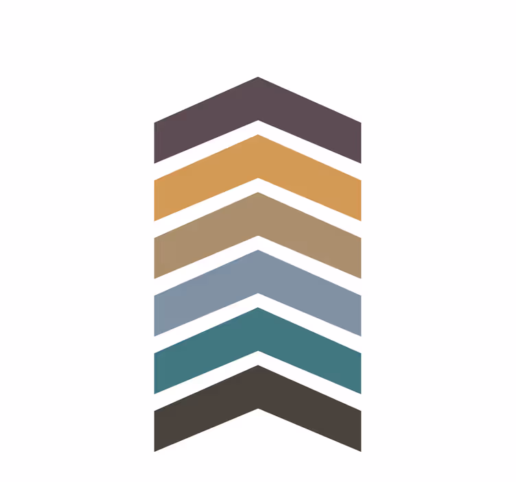 Tenda a rullo moderna strati con motivo a chevron - TenStickers