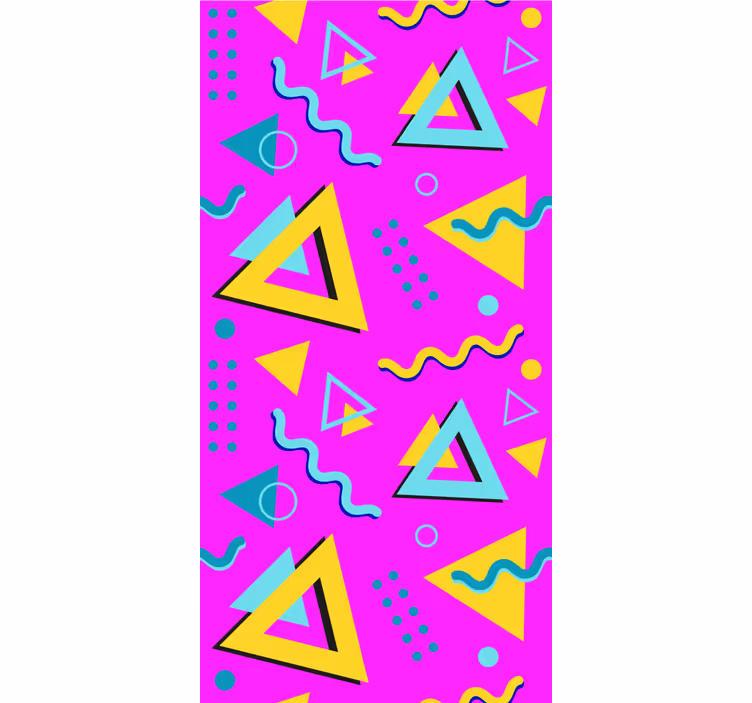 Tende a rullo più vintage modello triangoli retrò - TenStickers