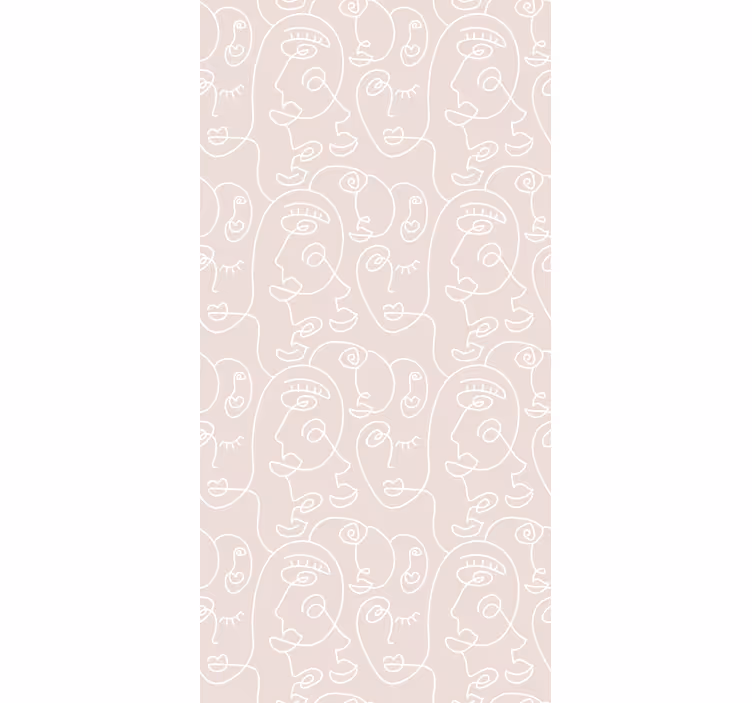 Tenda a rullo con stampa facce di linee astratte - TenStickers