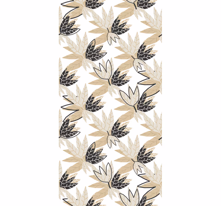 Tenda a rullo fiori e piante elegante motivo a foglia - TenStickers
