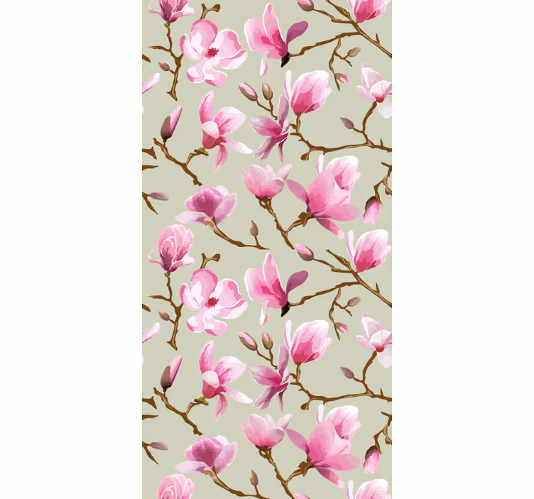 Tenda a rullo cucina fiore di mangolia rosa - TenStickers