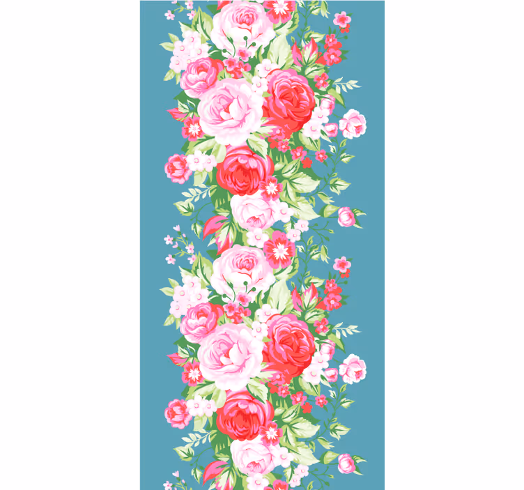 Tenda a rullo fiori rose e fiori - TenStickers