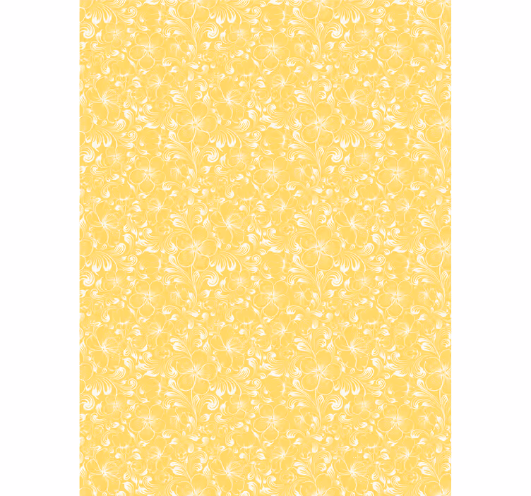 Tenda a rullo fiori motivo giallo delicato - TenStickers