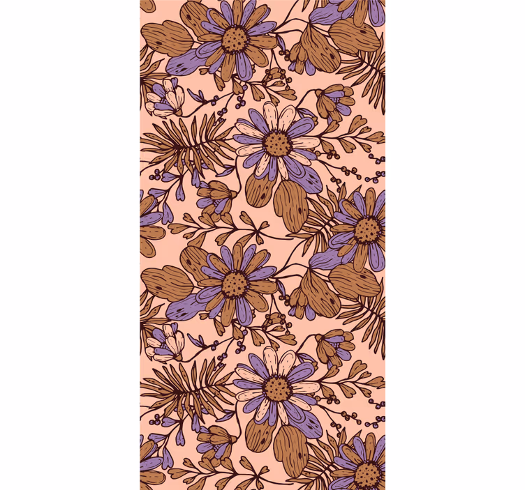 Tenda a rullo fiori e piante motivo del giardino floreale - TenStickers