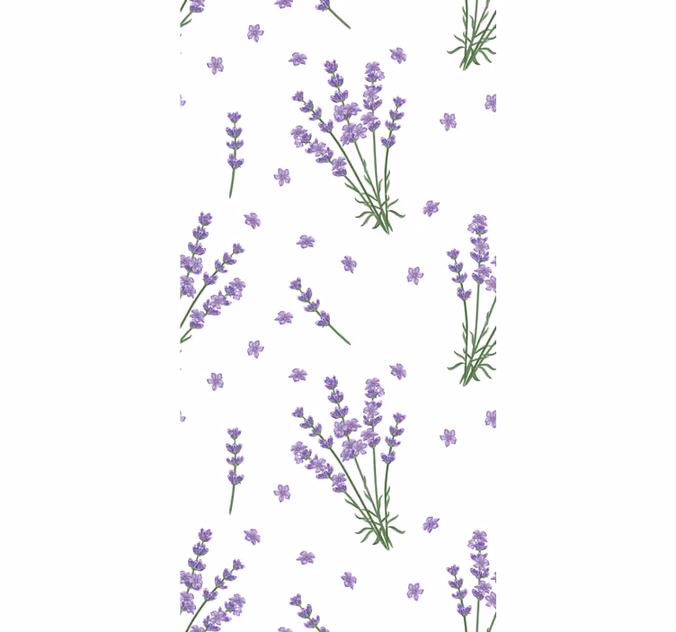 Tenda a rullo fiori e piante motivo lavanda - TenStickers