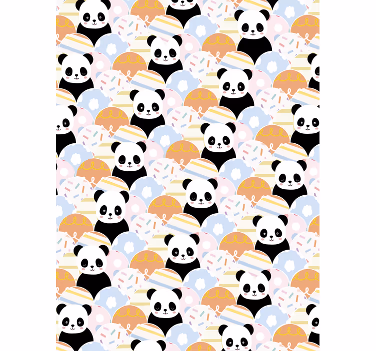 Tenda a rullo cameretta festa del cucciolo di panda - TenStickers