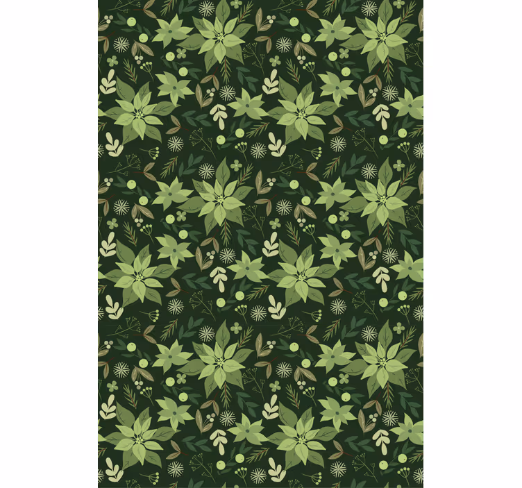 Tenda a rullo fiori e piante flora verde lussureggiante - TenStickers