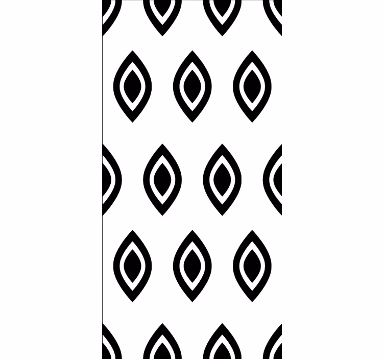 Tenda a rullo moderna forme nere astratte - TenStickers