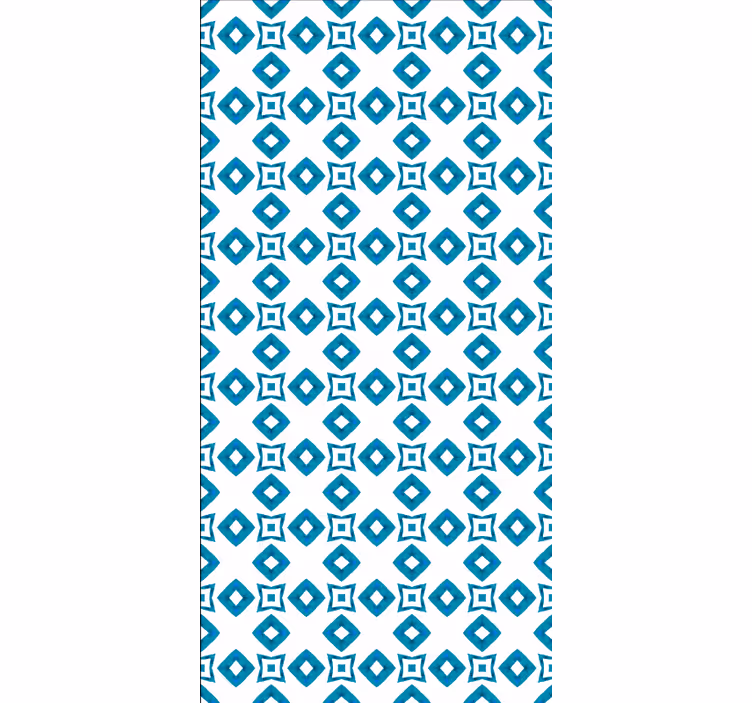 Tenda a rullo cucina motivo geometrico blu - TenStickers