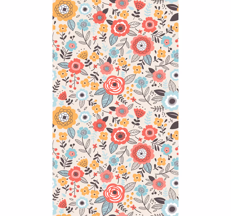 Tenda a rullo fiori e piante vivace disposizione botanica - TenStickers