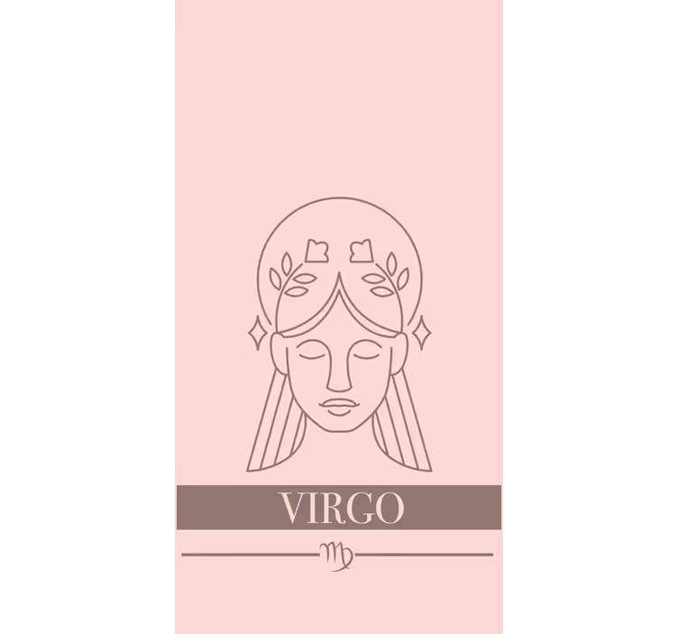 Tenda a rullo design segno zodiacale vergine rosa - TenStickers