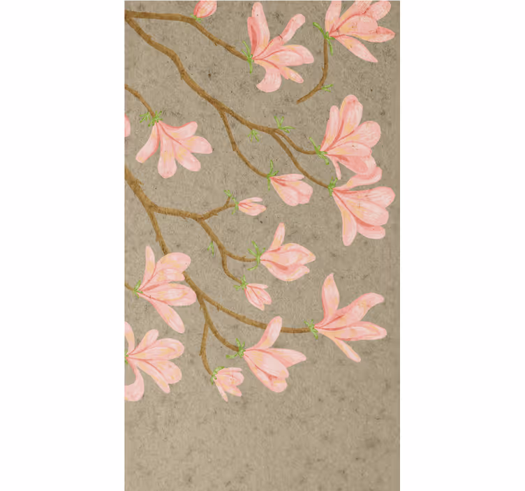 Tenda a rullo fiori e piante delicati fiori rosa - TenStickers