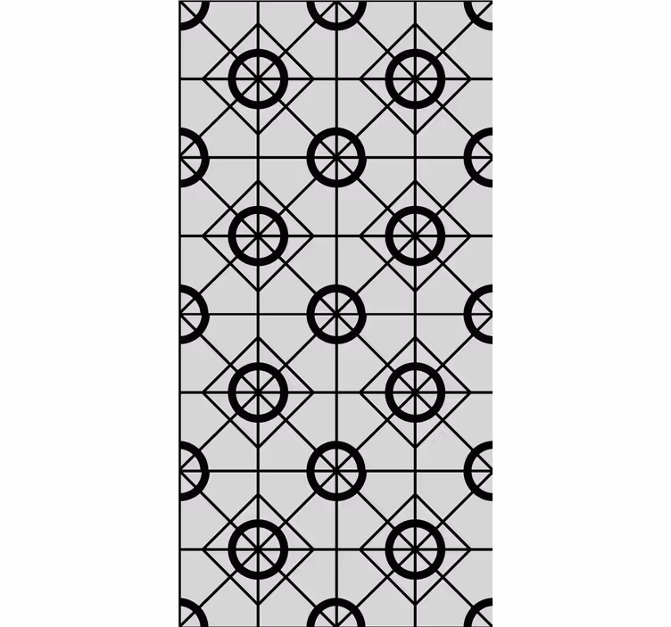 Tenda a rullo moderna motivo circolare geometrico - TenStickers
