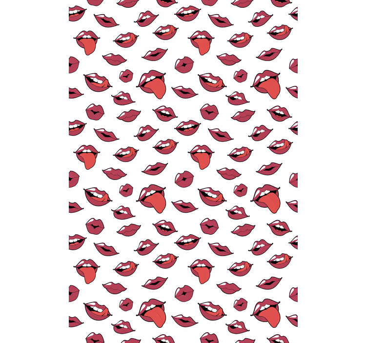 Tenda a rullo divertente motivi audaci per le labbra - TenStickers