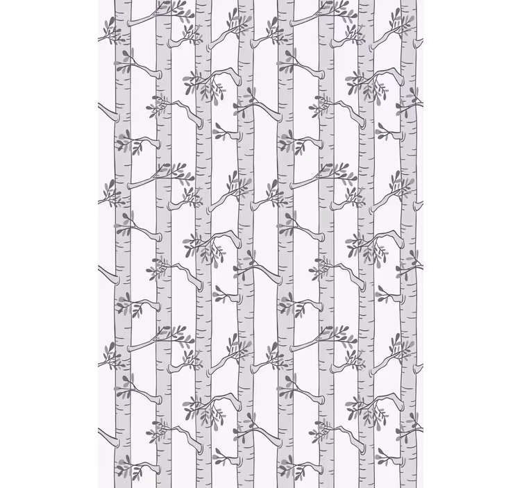Tenda a rullo alberi modello grigio minimalista - TenStickers