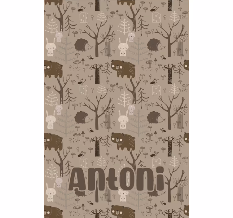 Tenda a rullo cameretta tema animali della foresta - TenStickers