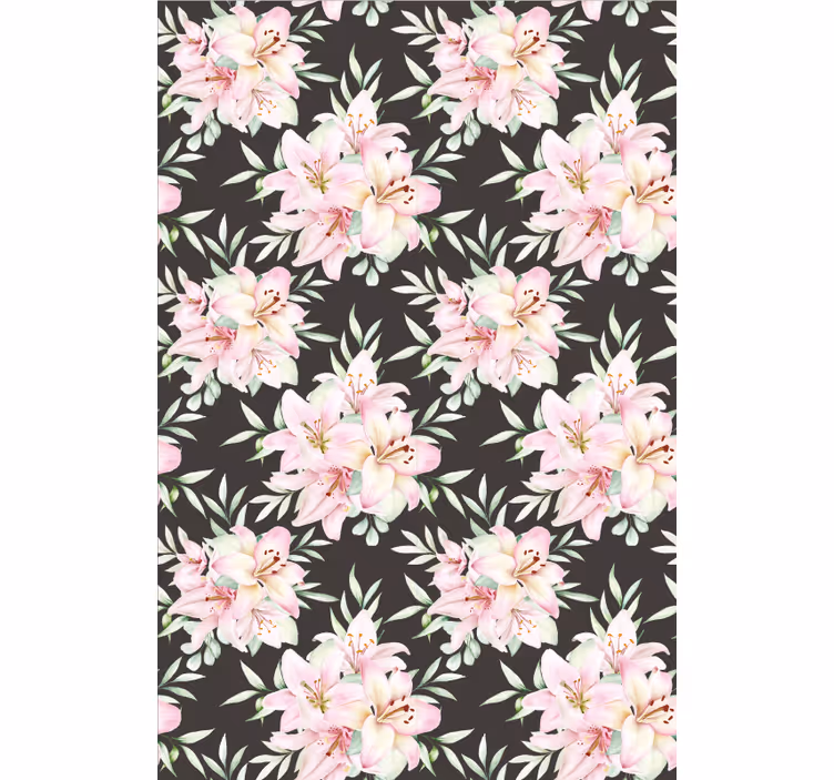 Tenda a rullo fiori e piante motivo giglio - TenStickers