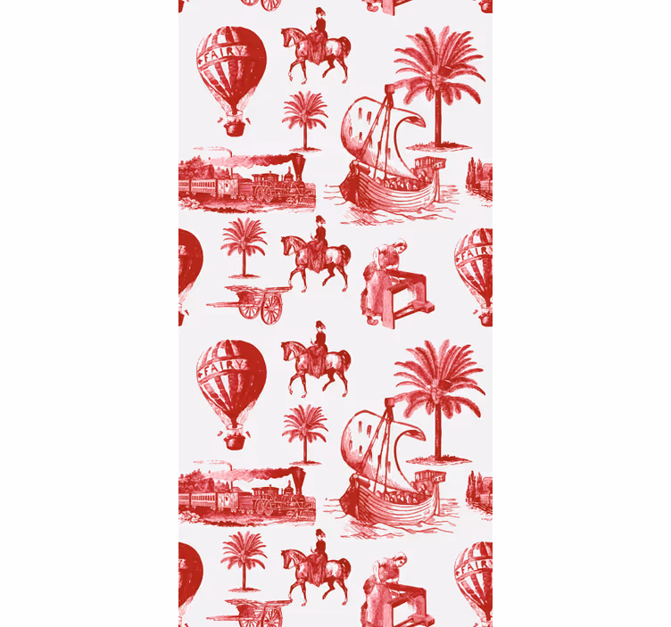Tende a rullo più vintage scene di palme rosse - TenStickers