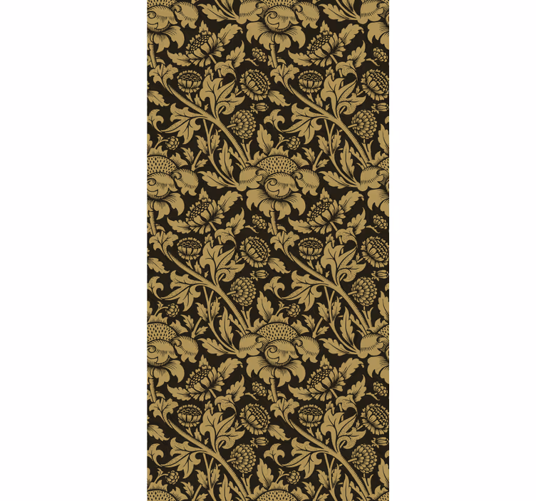 Tenda a rullo fiori modello beige classico - TenStickers