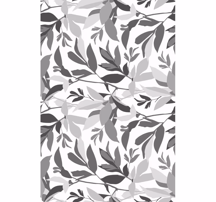 Tenda a rullo fiori e piante motivo a foglia elegante - TenStickers